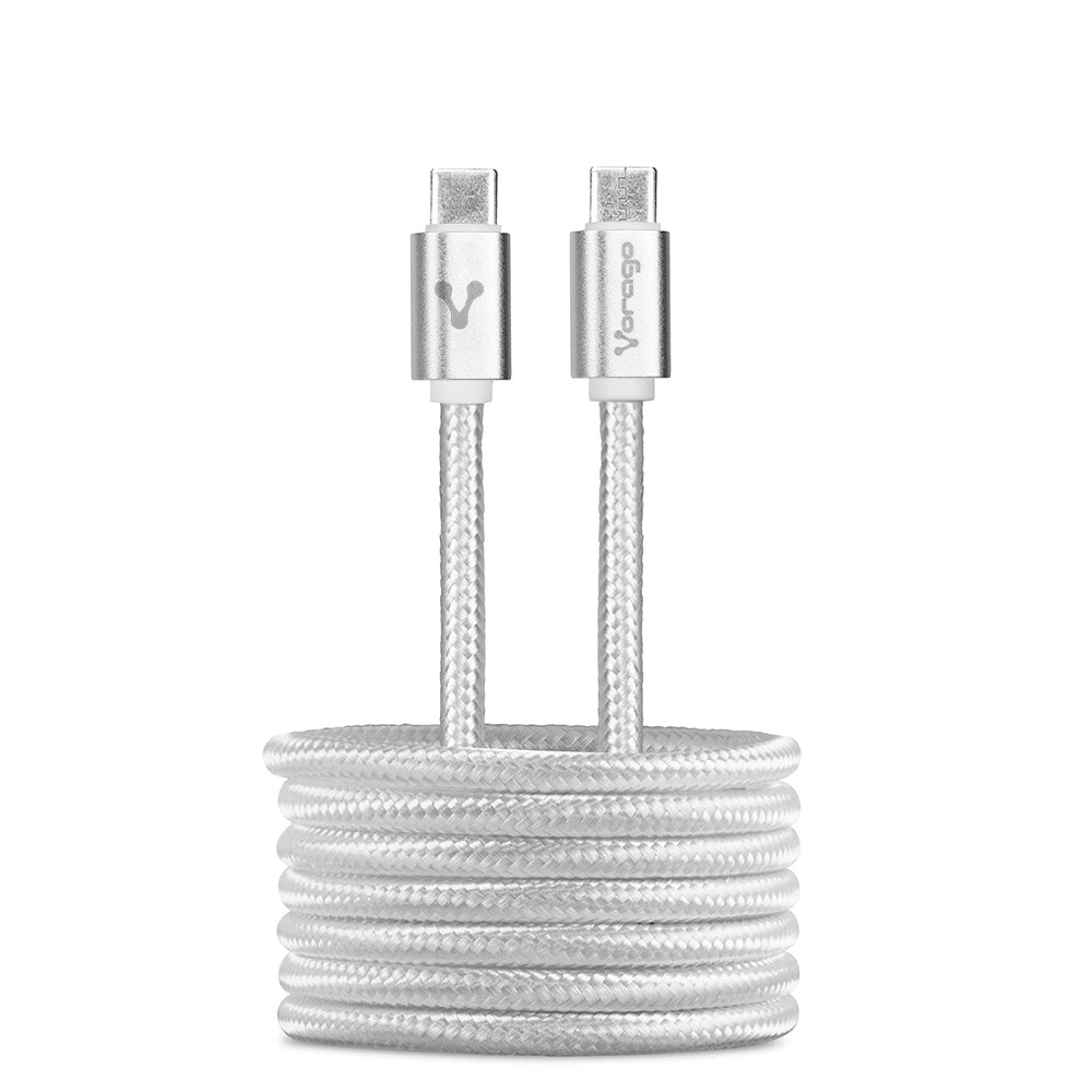 Cable  VORAGO CAB-124-WH - USB C, USB C, Macho/Macho, 1 m, Blanco Cable  VORAGO CAB-124-WH - USB C, USB C, Macho/Macho, 1 m, Blanco